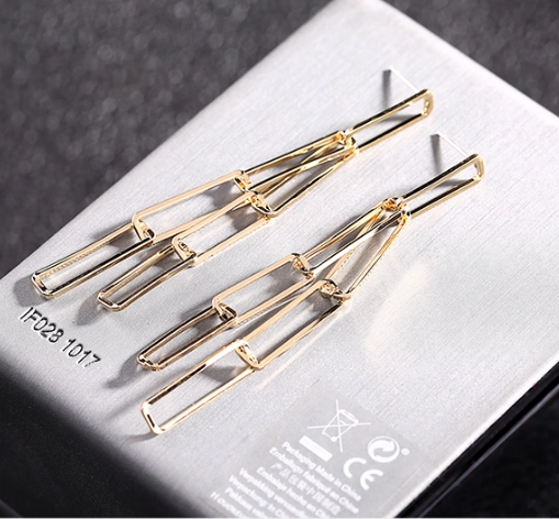 Fashionable Stainless Steel Earrings with 925 Silver Long Stud Earrings Manufacturer