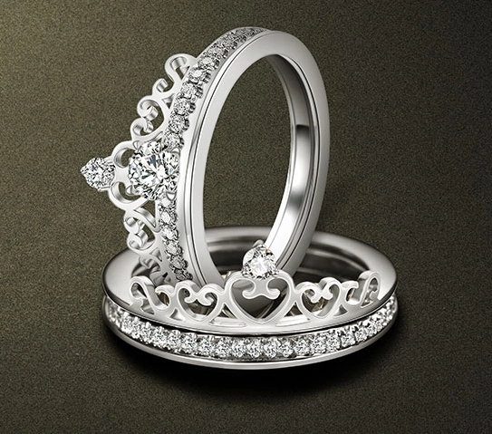 High Polish 18k gold crown ring supplier in China