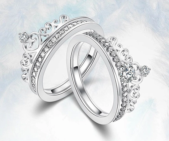 High Polish 18k gold crown ring supplier in China