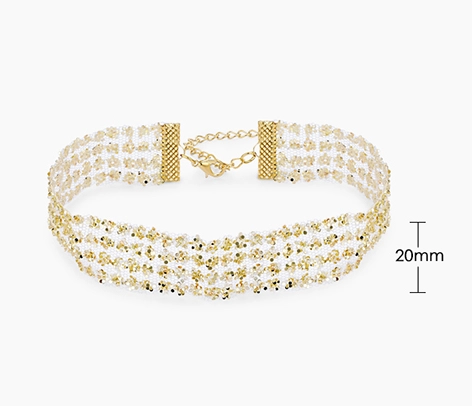 High Quality 2018 Fashion Zinc Alloy Gemstone Necklace Manufacturer in China
