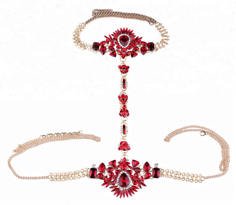 porcelana Hot Sale Rhinestone Bikini Sexy Body Chain/ Body Jewelry fabricante