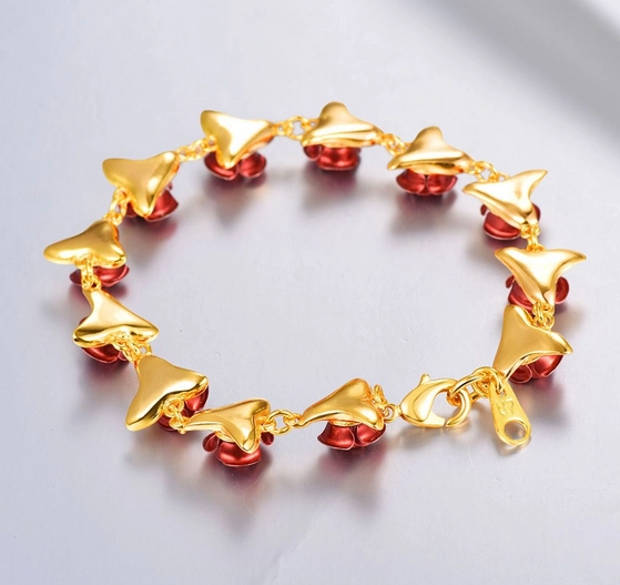 Jewelry Personalized Bracelet Copper Jewelry Dozen Rose Bracelet for Woman