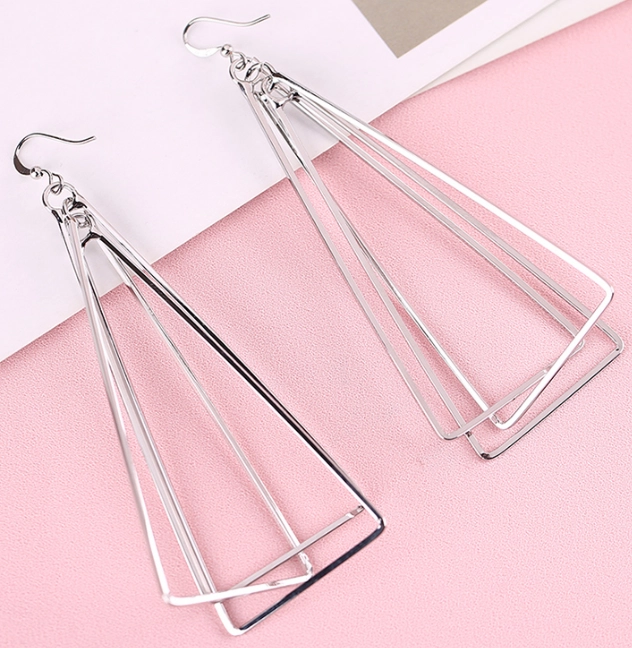 Korean Style Geometric Stainless Steel Earrings Manufacturer from China