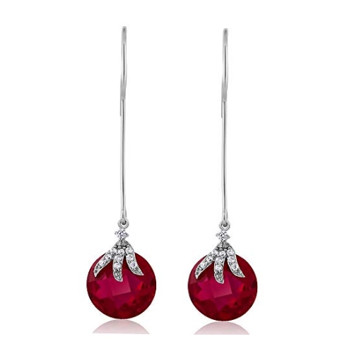 New Style Blue Sapphire 925 Sterling Silver Dangle Earrings For Women
