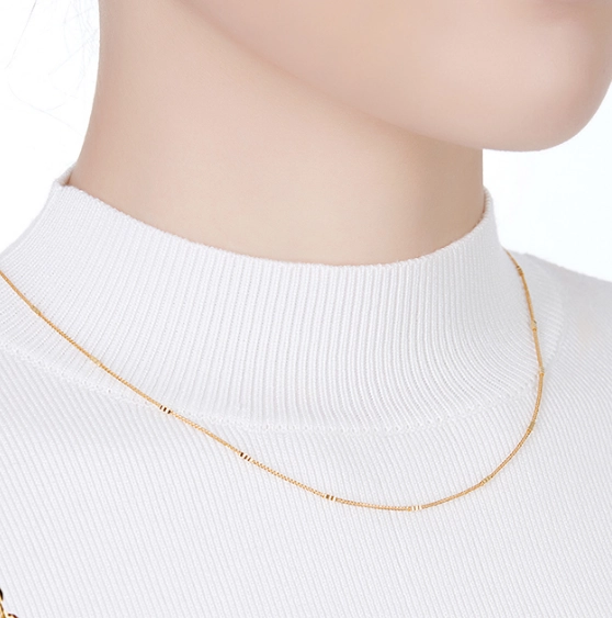 China professional manufacturer 100% 18k gold chain necklace for woman fabricante
