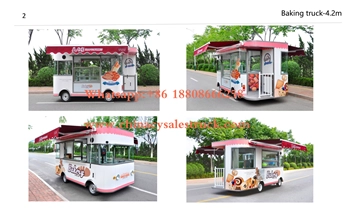 Sikat na estilo ng electric food / ice cream / tagapagtustos ng trak sa pagluluto