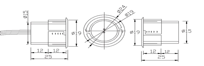 Magnetic proximity switch / door magnetic swich alarm/ door contact N.O type power switch PY-C36