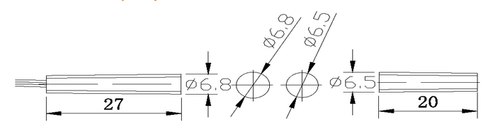 Magnetische Fenster- / Türkontakt für Alarmsystem aus China Hersteller PY-C34B