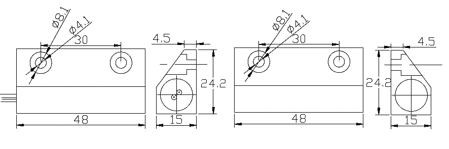 N0/NC window and wooden door magnetic contact with ABS housing Material PY-C56