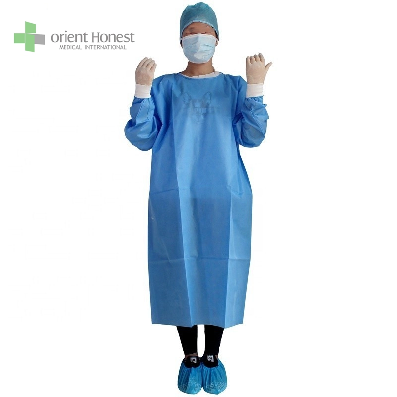 knitted cuffs disposable SMS surgical gowns