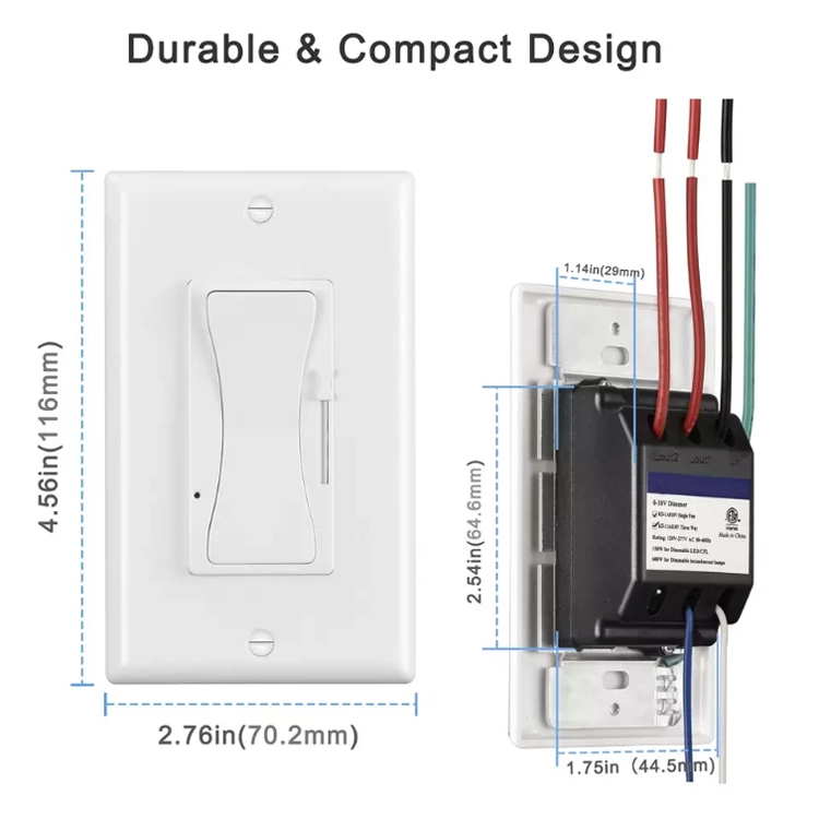 Triac باهتة 125V 600W القطب واحد الصمام ضوء باهتة التبديل لمصباح التحكم