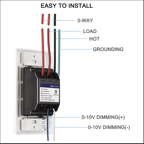 Triac باهتة 125V 600W القطب واحد الصمام ضوء باهتة التبديل لمصباح التحكم