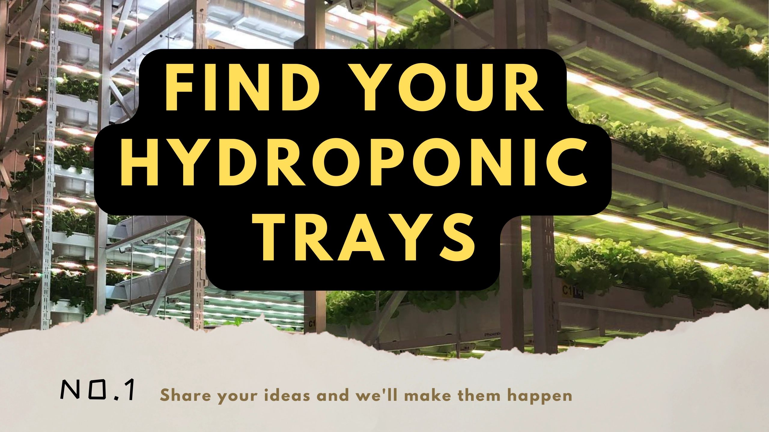 2x4 4x4 3x6 4x6 4x8 ABS HIPS White Black Hydroponic Growing Plastic Trays