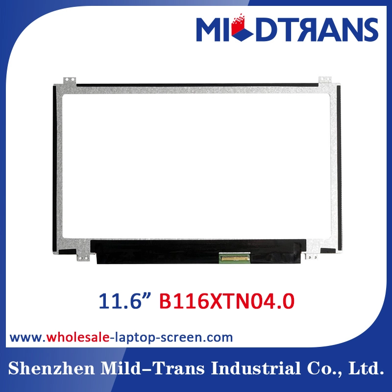 11.6 "AUO WLED dizüstü bilgisayar TFT LCD B116XTN04.0 1366 × 768 cd / m2 200 ° C / R 400: 1