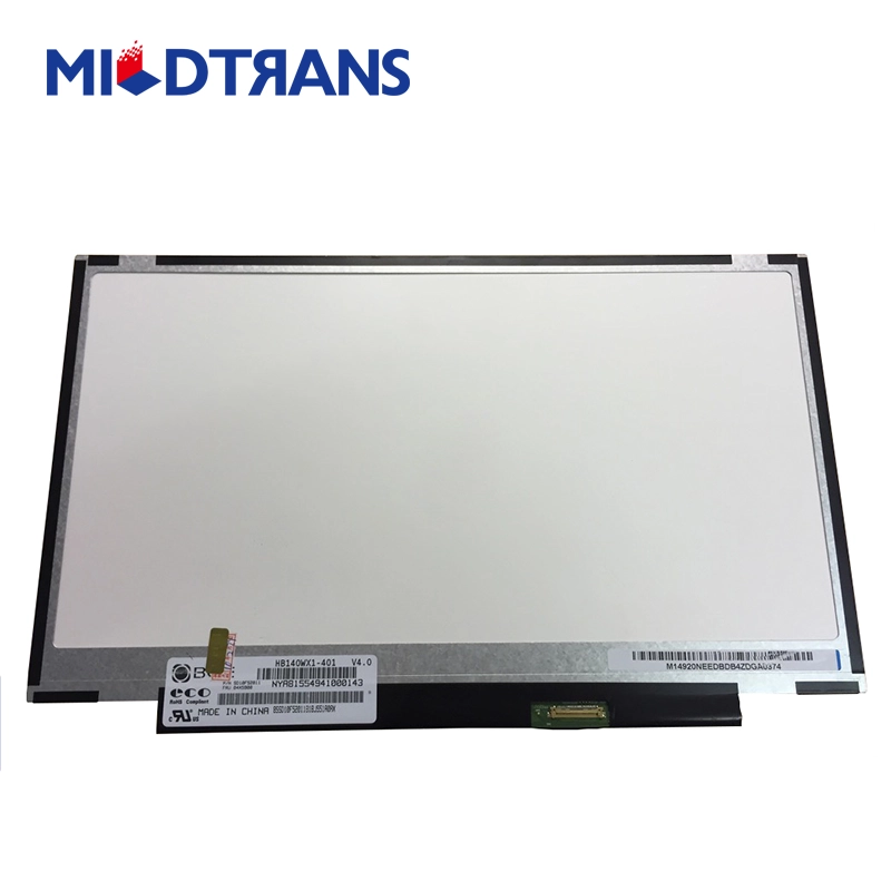 14.0" BOE WLED backlight laptop LED display HB140WX1-401 1366×768 cd/m2 200 C/R 500:1
