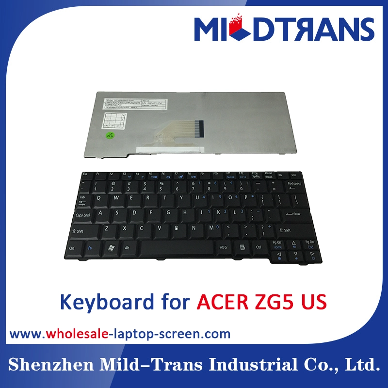 Clavier d'ordinateur portatif des USA pour Acer ZG5