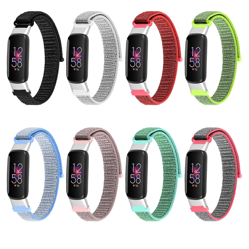 CBFL02 لاصق هوك وحلقة حزام المنسوجة النايلون ووتش الفرقة ل fitbit luxe اللياقة البدنية