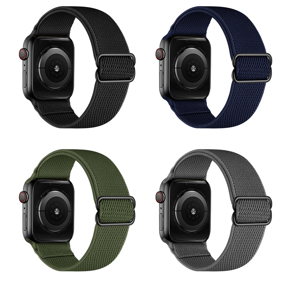 IWATCHシリーズ6 5 4 3 2 1 SEのためのCBIW251新しい調節可能なSTRACHY ELASTICSナイロン時計ストラップ38mm 44mm 44mm 44mm