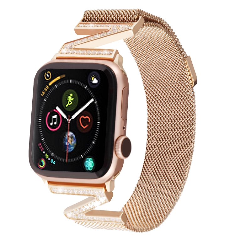 Banda de reloj de malla magnética milanesa CBIW28 para reloj de Apple
