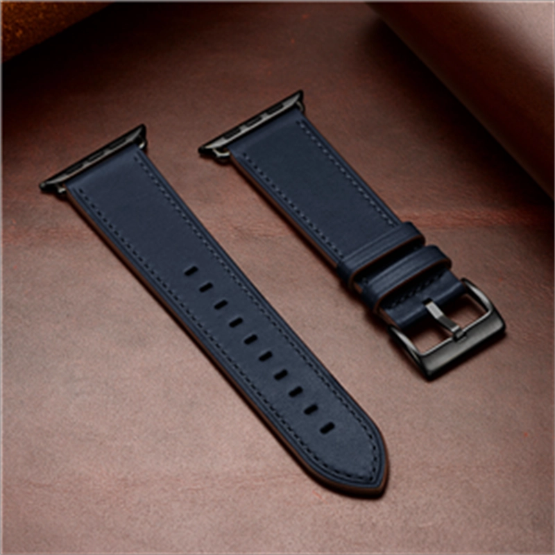 CBIW538 Banda de reloj de cuero genuino empresarial para Apple Watch Ultra Series 8 7 6 5 4 3