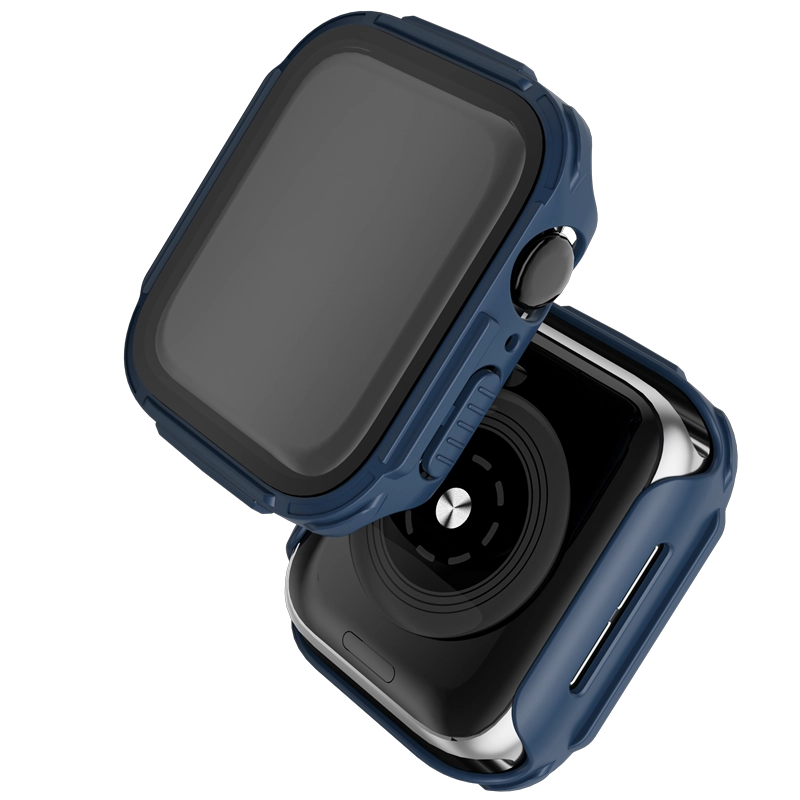 Cubierta de vidrio de PC CBWC26 con protector de pantalla para estuche Apple Watch 40 mm 44 mm 41 mm 45 mm