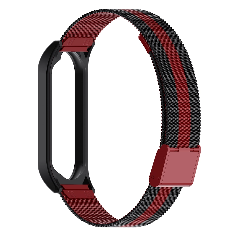 CBXM313 Bracelet de rechange en métal à mailles de couleurs mixtes pour Xiaomi Mi Band 3