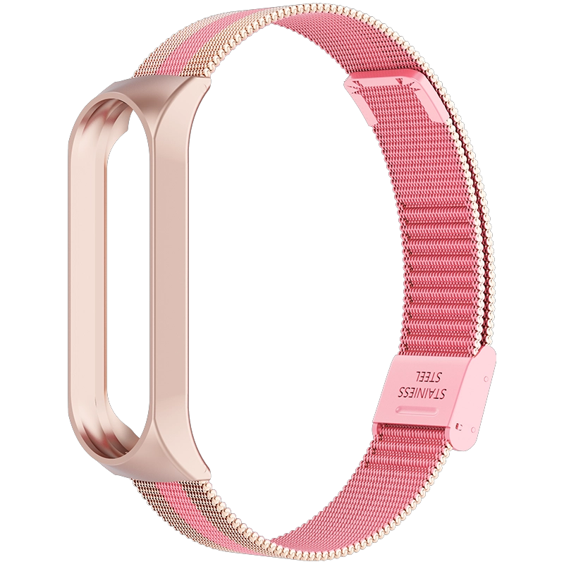 CBXM313 Bracelet de rechange en métal à mailles de couleurs mixtes pour Xiaomi Mi Band 3