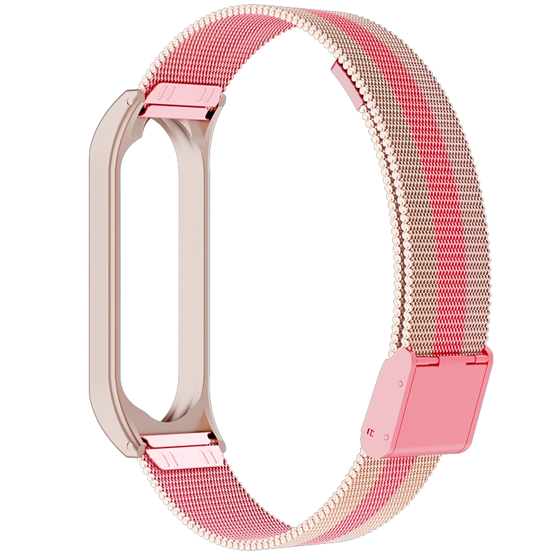 CBXM313 Bracelet de rechange en métal à mailles de couleurs mixtes pour Xiaomi Mi Band 3