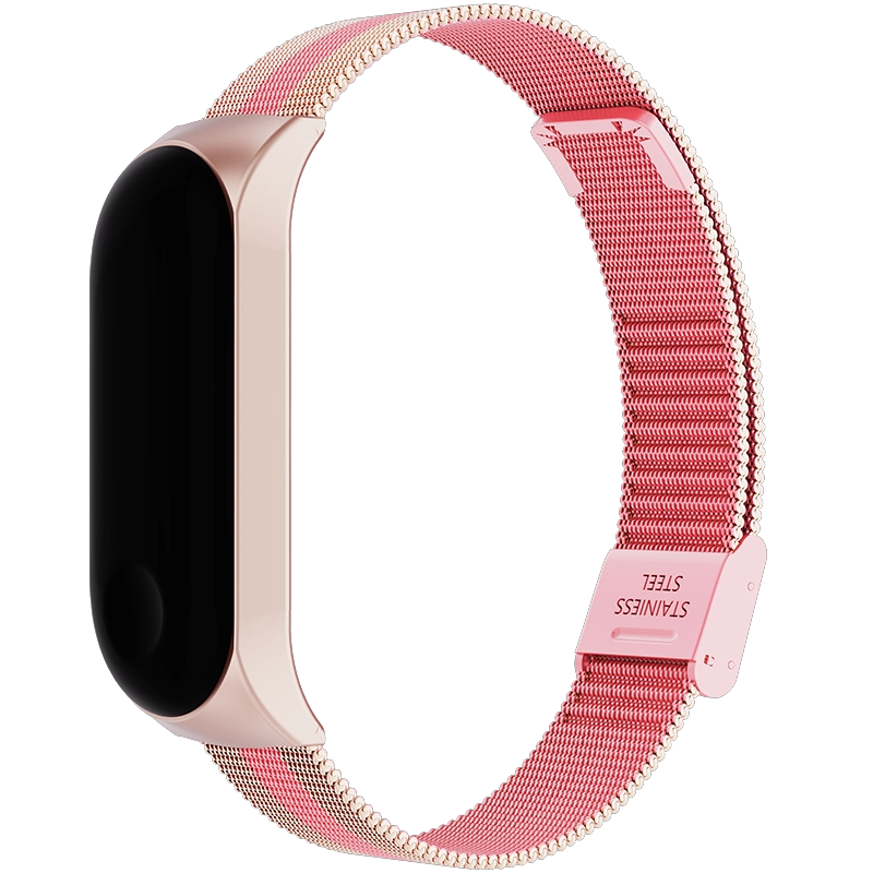CBXM313 Bracelet de rechange en métal à mailles de couleurs mixtes pour Xiaomi Mi Band 3