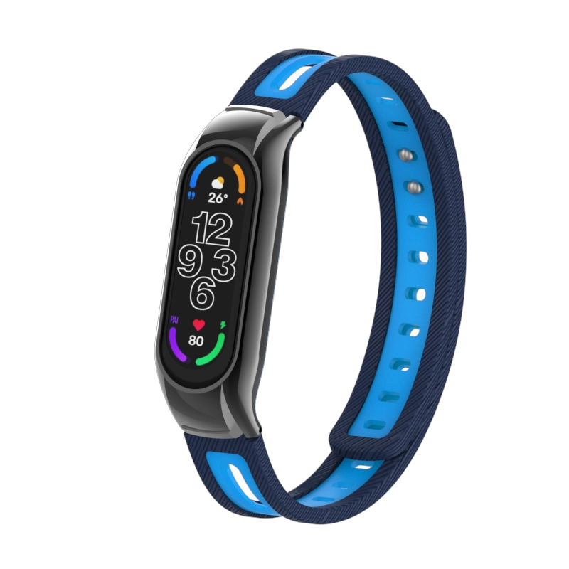 CBXM7-14 Dual Color TPU Wrist Watch Bands Strap For Xiaomi Band 7 Smart Fitness Bracelet