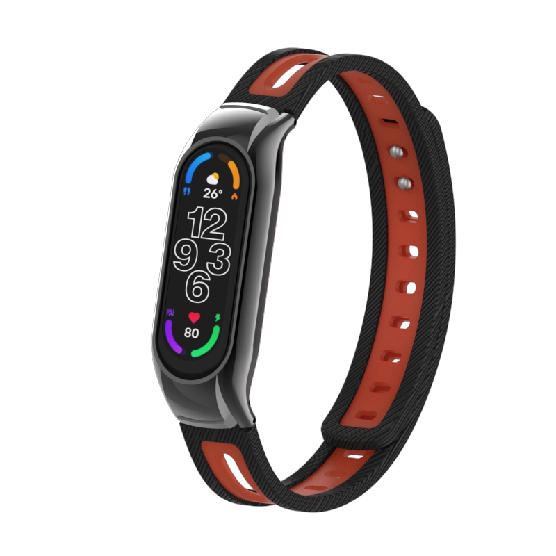 CBXM7-14 Dual Color TPU Wrist Watch Bands Strap For Xiaomi Band 7 Smart Fitness Bracelet