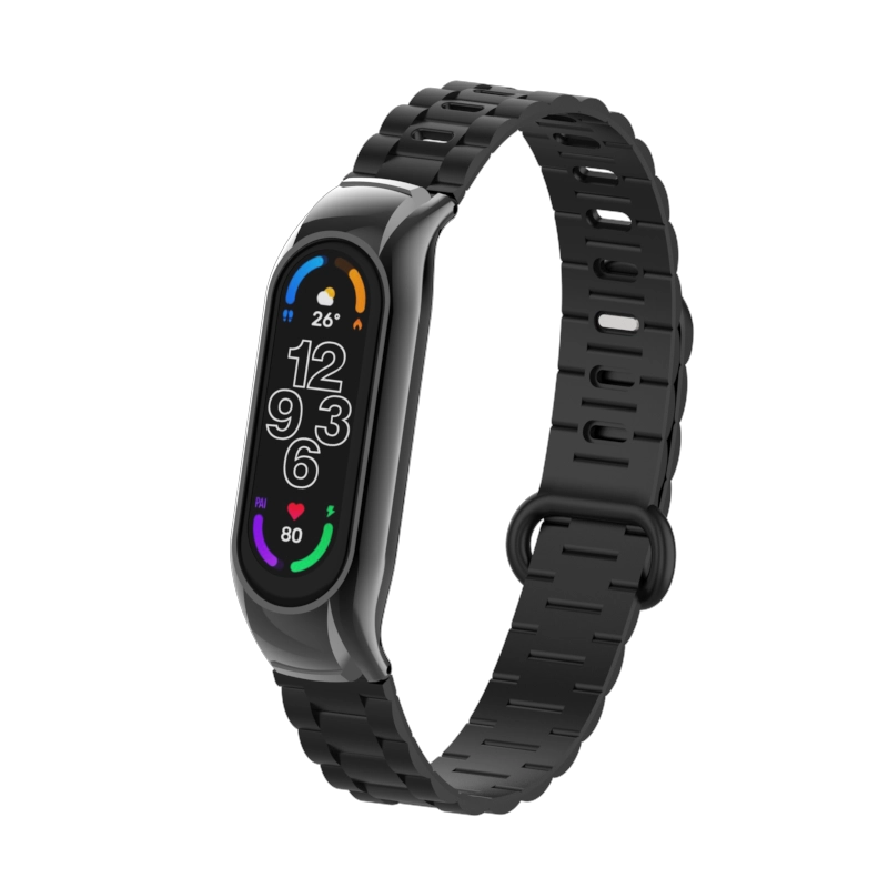 CBXM7-15 Case Metal Case Soft TPU STRAP لـ Xiaomi Mi Band 7 Smart Watch Wristband