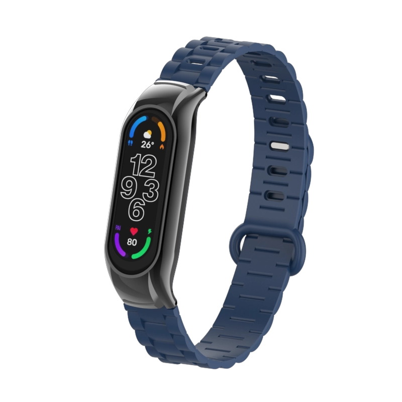 CBXM7-15 Case Metal Case Soft TPU STRAP لـ Xiaomi Mi Band 7 Smart Watch Wristband