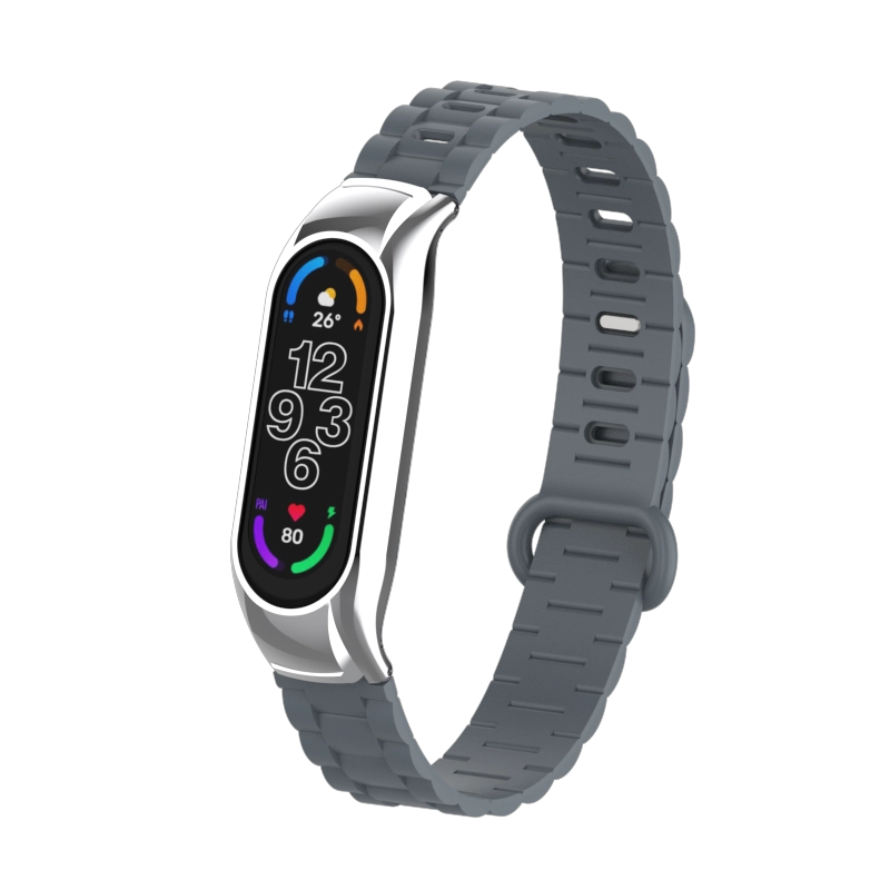 CBXM7-15 Case Metal Case Soft TPU STRAP لـ Xiaomi Mi Band 7 Smart Watch Wristband