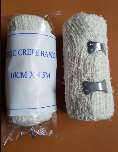 Skin Color Medical Elastic Crepe Bandage with Clips