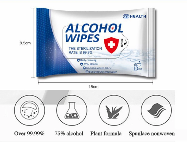 Household Protective 75% Disinfectant Alcohol Wipes