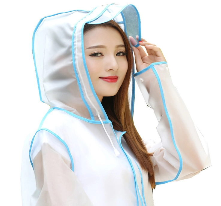 Promotional Adult both sexes transparent raincoat durable polyethylene custom raincoat EVA rain wear