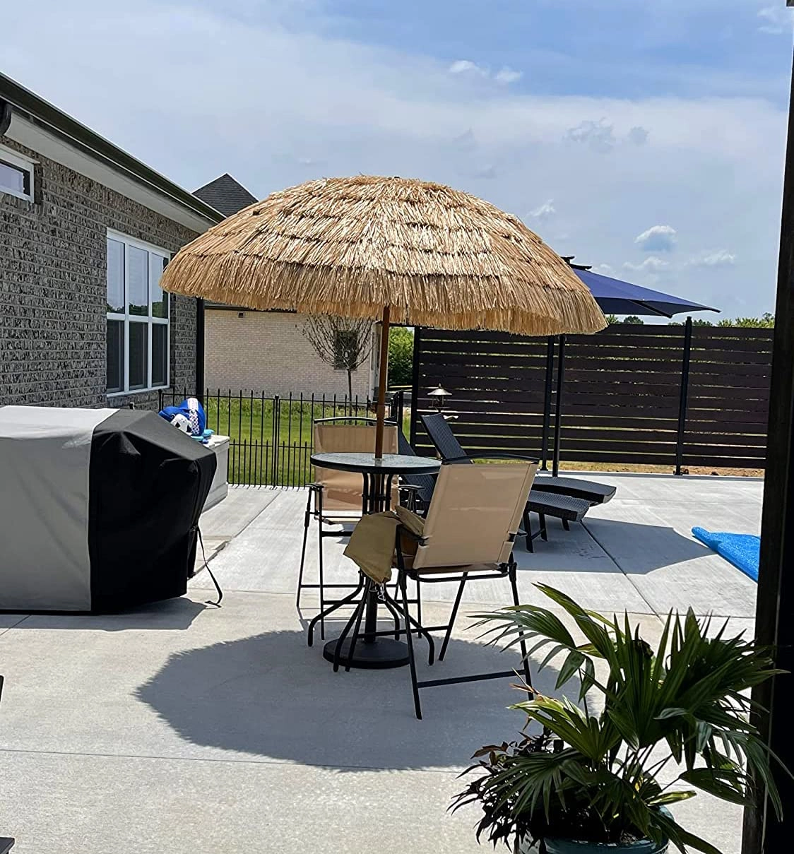 straw umbrella
