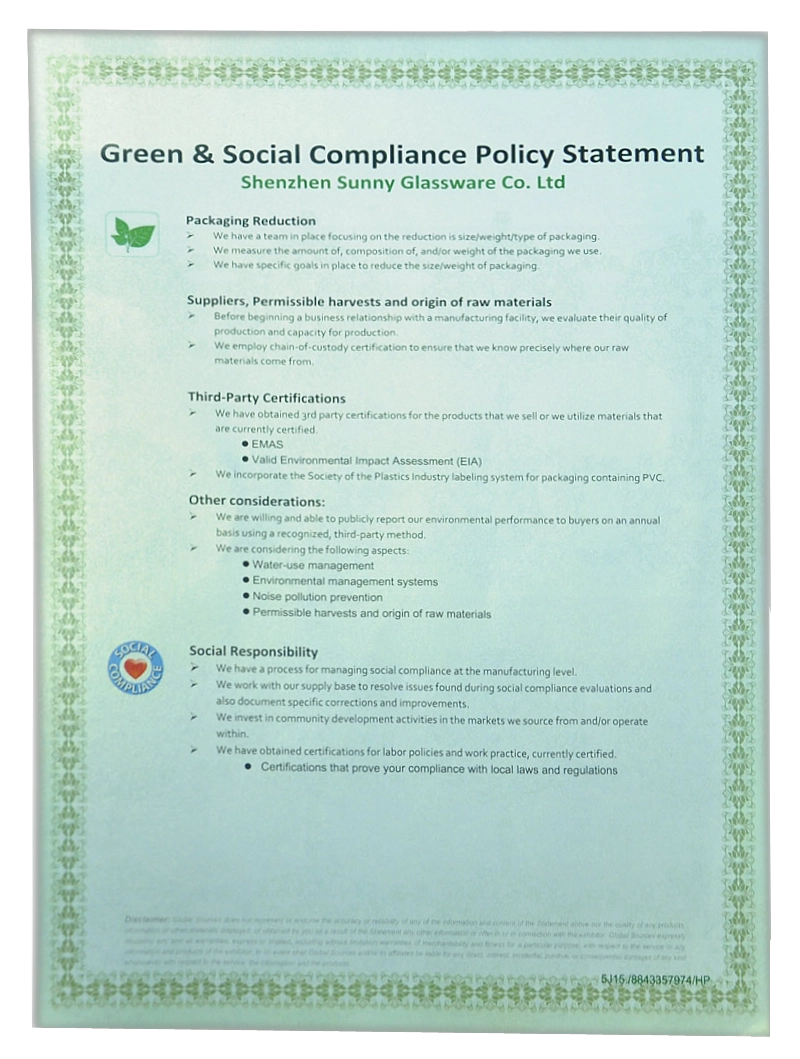 Green & Social Compliance Policy Statement