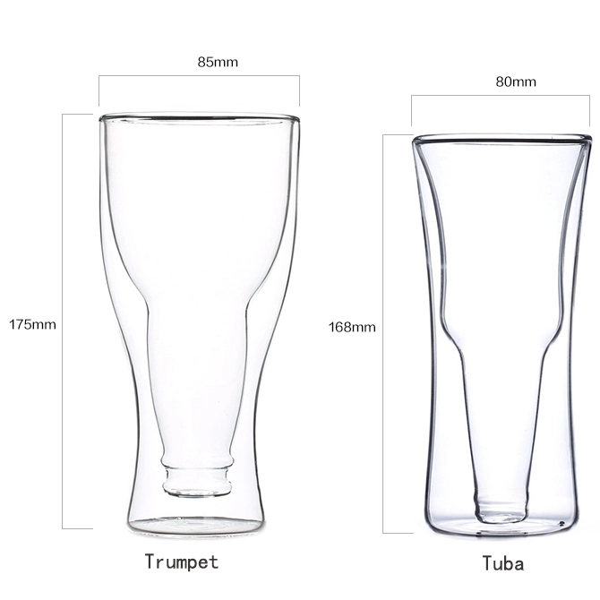 personalised double wall beer glasses