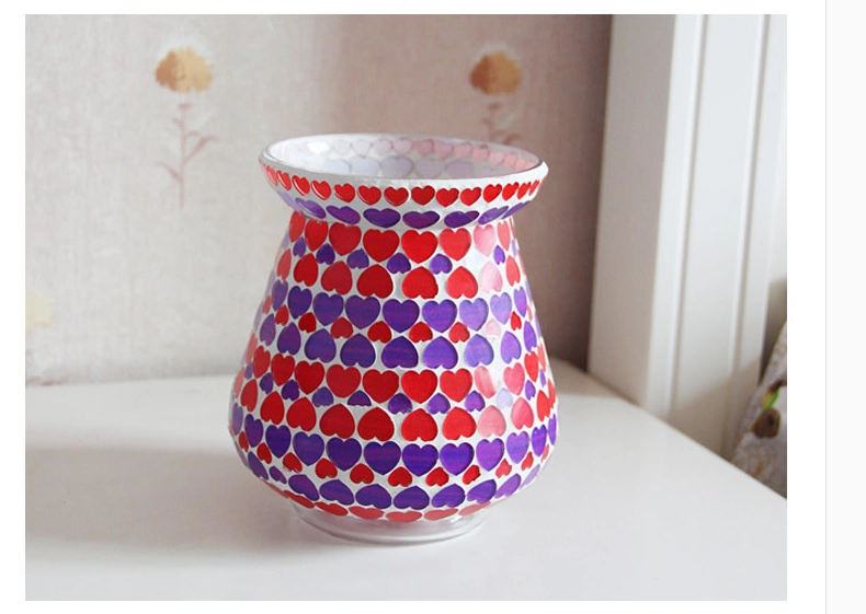 stained glass candle holder