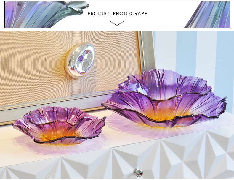 crystal glass fruit bowl