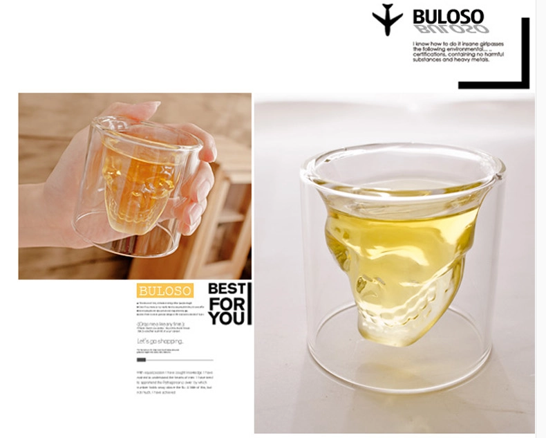 skull glass cup
