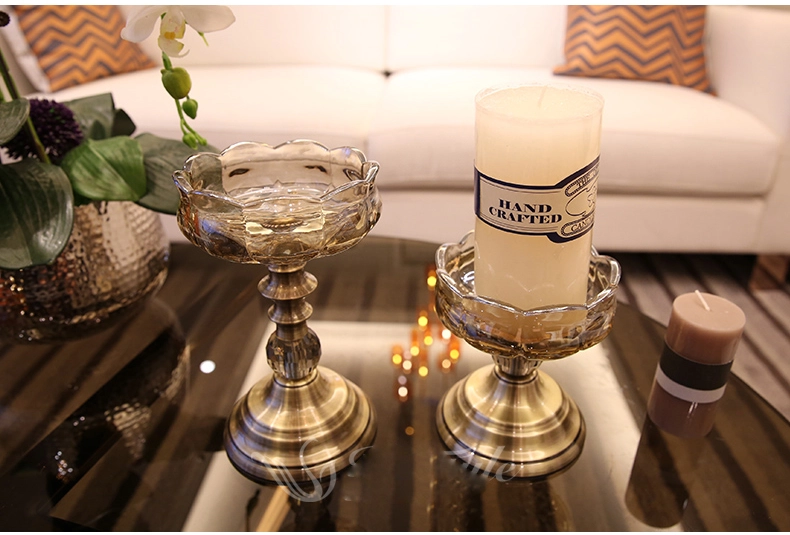 glass candle holders