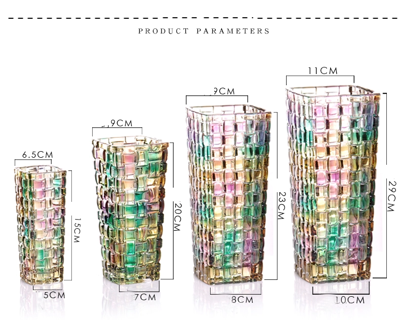 square glass vases