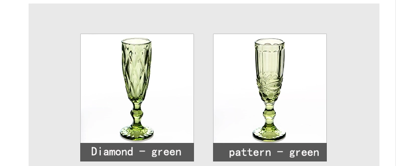 Coloured glass champagne flutes
