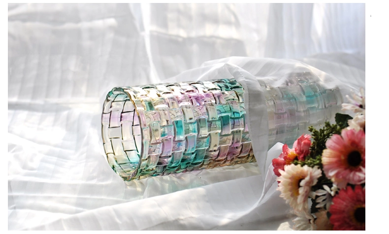 color straight electroplated glass vase