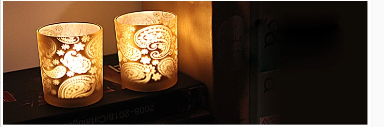 stained glass candle holders