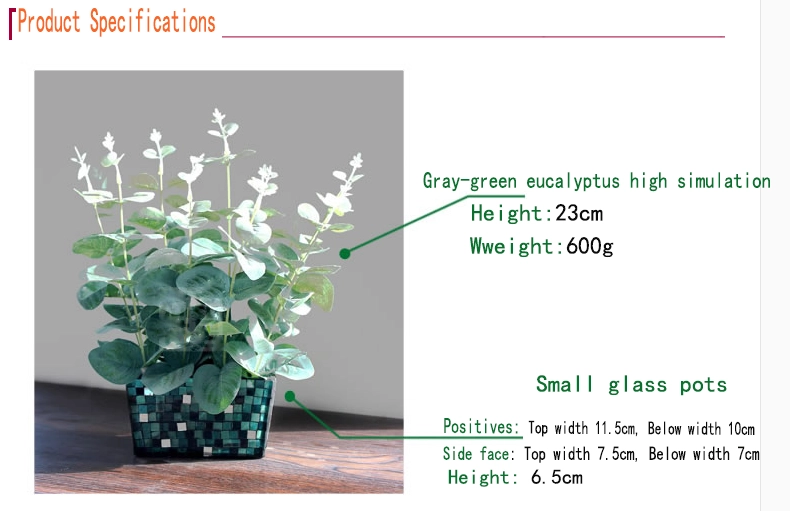 Wohnzimmerdekoration Quadrat Mosaik Glas Blumentopf Großhandel
