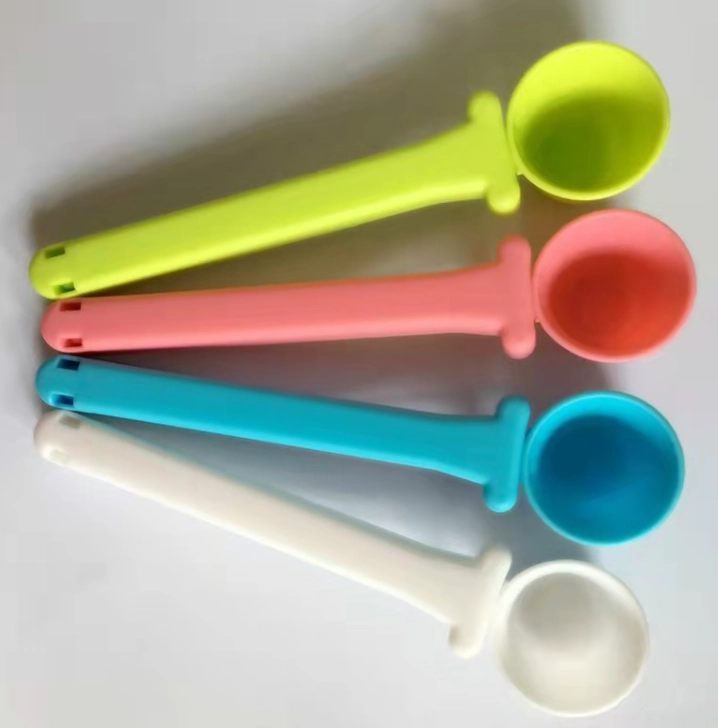 Hot Selling Plastic Scoop Food Bag Sealing Clips Coffee Spoon with Clip